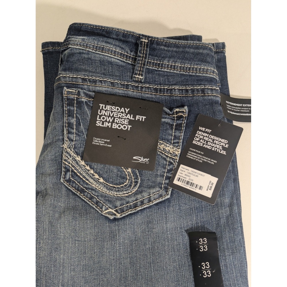 Silver Jeans Co. Zac Relaxed Fit Straight Leg Jeans Dark Rinse Indigo 32/32